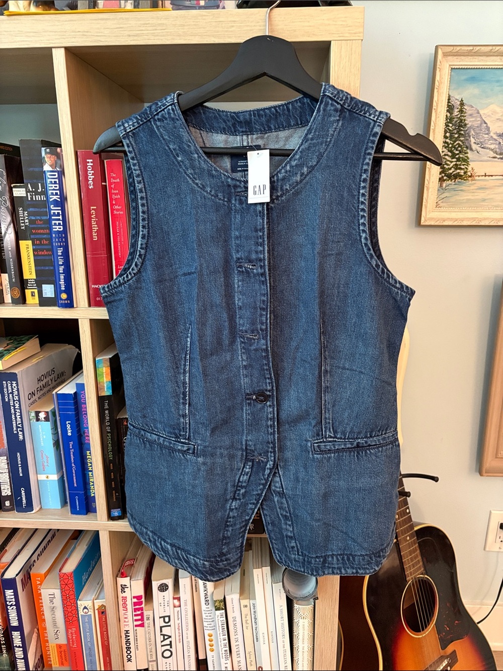 GAP Sleeveless Denim Vest - Indigo Blue